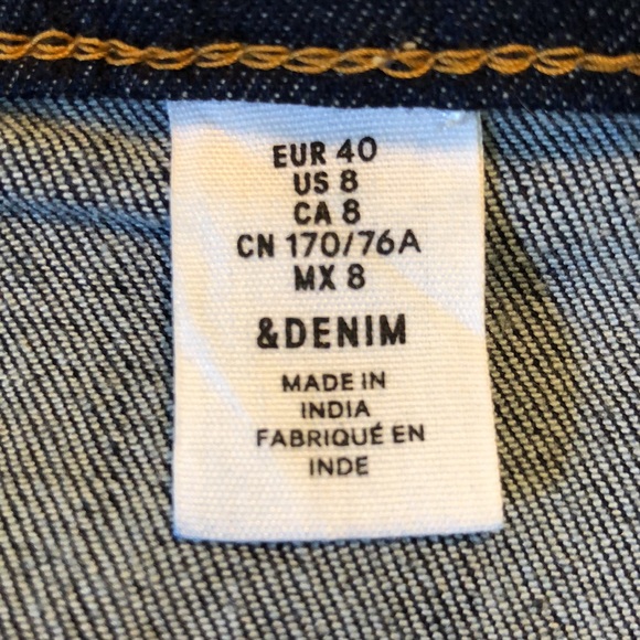 &DENIM size 8 Dark Blue Stretchy Denim Skirt $69 NEW - Picture 11 of 16